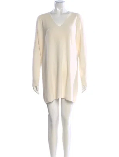 Pre-owned Tom Ford Cashmere Mini Dress In Neutral