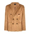 Tom Ford Cashmere-mohair-silk Jacket In Brown