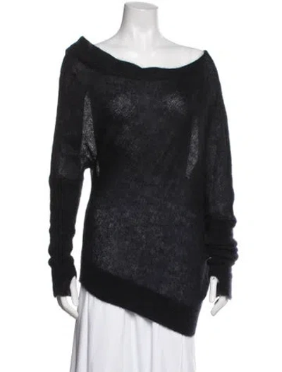 Pre-owned Tom Ford Cashmere Off-the-shoulder Sweater In Black
