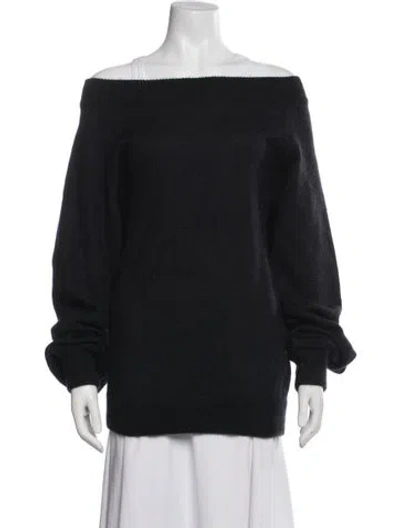 Pre-owned Tom Ford Cashmere Off-the-shoulder Sweater In Blue