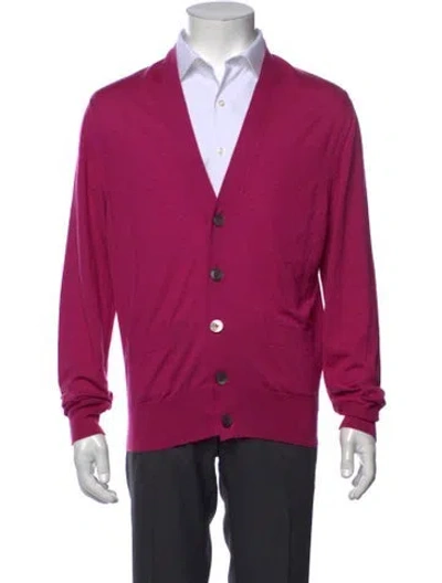 Pre-owned Tom Ford Cashmere Open Front Cardigan In Purple