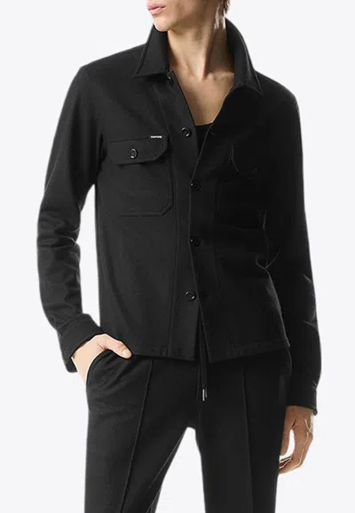 Tom Ford Cashmere Overshirt In Black