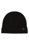 Tom Ford Men's Cashmere Ribbed Beanie Hat In Lb999 Black