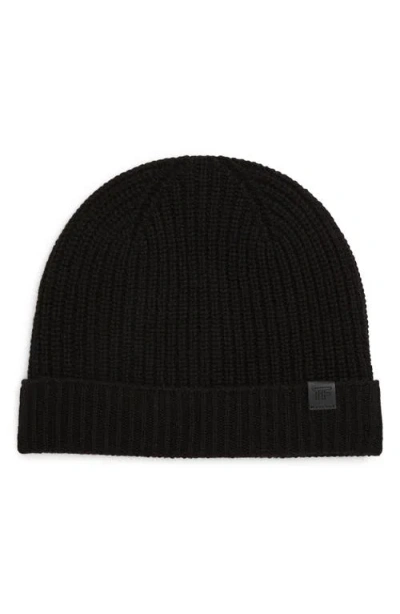 Tom Ford Men's Cashmere Ribbed Beanie Hat In Midnight Navy