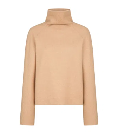 Tom Ford Cashmere Rollneck T-shirt In Brown