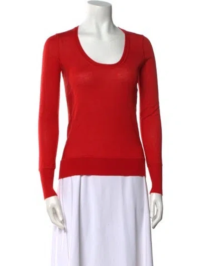 Pre-owned Tom Ford Cashmere Scoop Neck Sweater In Red