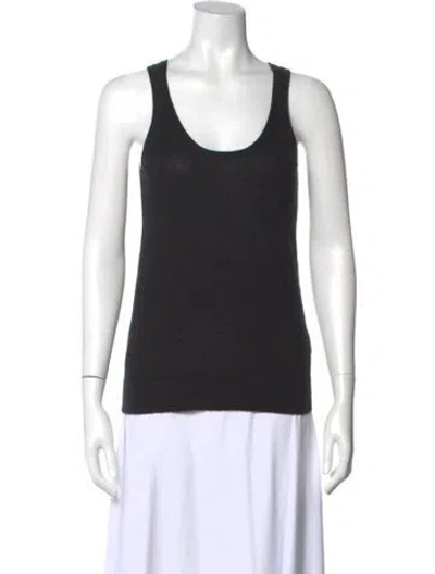 Pre-owned Tom Ford Cashmere Scoop Neck Top In Black