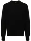 Tom Ford Logo-embroidered Knitted Cashmere Sweater In Black