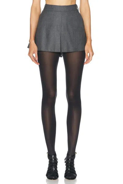 Tom Ford Cashmere Short In Dark Grey Melange