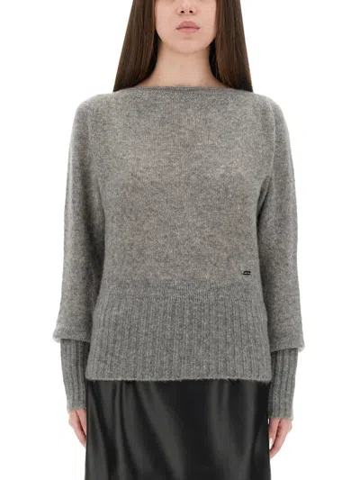 Tom Ford Cashmere Silk Blend Sweater In Gray