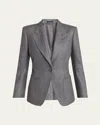 Tom Ford Cashmere Single-breasted Blazer In Gray