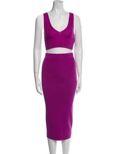 Pre-owned Tom Ford Cashmere Skirt Set W/ Tags In Purple