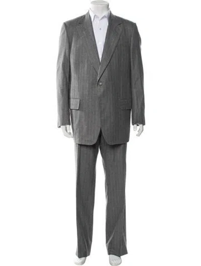 Pre-owned Tom Ford Cashmere Striped Two-piece Suit In Gray