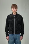 Tom Ford Cashmere Suede Chest Pocket Blouson In Black