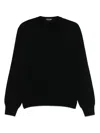Tom Ford Black Fine Wool Crew Jumper