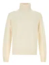 Tom Ford Cashmere Turtleneck Sweater With Ribbed Cuffs And Hem In Neutral