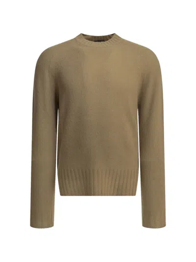 Tom Ford Cashmere Crew Neck Sweater Raglan Sleeves In Brown