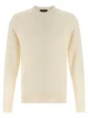 Tom Ford Crew Neck Cashmere Sweater With Ribbed Cuffs And Hem In Neutral