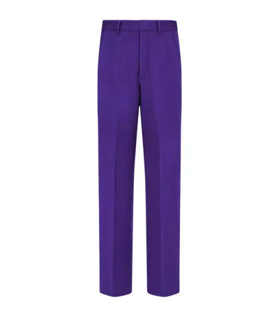 Tom Ford Cashmere Tailored Trousers In Purple