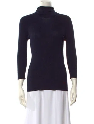 Pre-owned Tom Ford Cashmere Turtleneck Sweater In Blue
