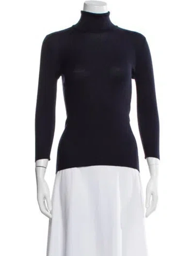 Pre-owned Tom Ford Cashmere Turtleneck Sweater In Blue