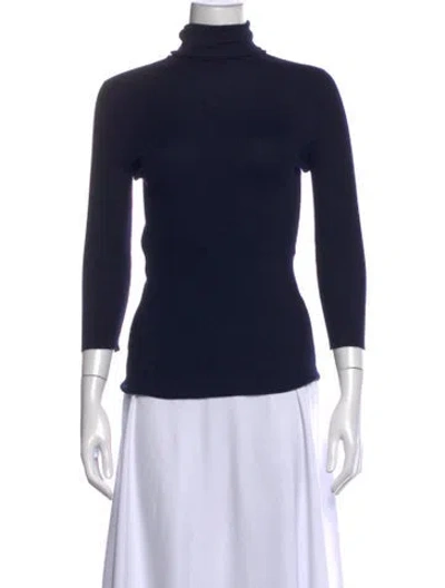 Pre-owned Tom Ford Cashmere Turtleneck Sweater In Blue