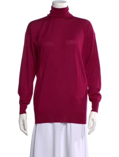 Pre-owned Tom Ford Cashmere Turtleneck Sweater In Purple