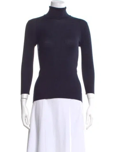 Pre-owned Tom Ford Cashmere Turtleneck Sweater W/ Tags In Blue