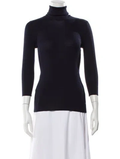 Pre-owned Tom Ford Cashmere Turtleneck Sweater W/ Tags In Blue
