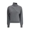 Tom Ford Wrap Collar Cashmere Blend Sweater
