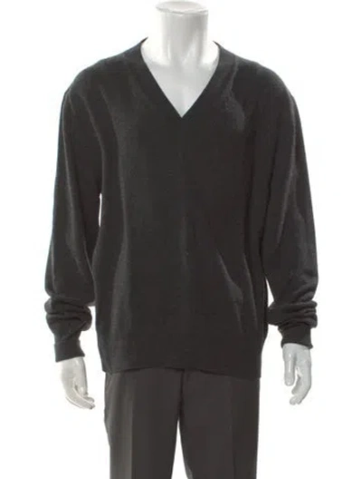 Pre-owned Tom Ford Cashmere V-neck Pullover In Gray