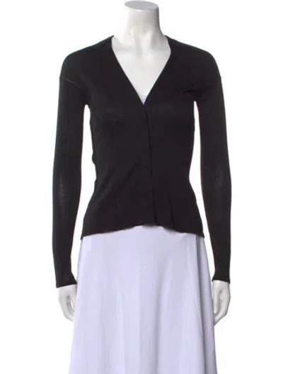 Pre-owned Tom Ford Cashmere V-neck Sweater In Black