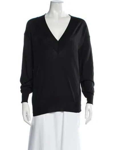 Pre-owned Tom Ford Cashmere V-neck Sweater In Black