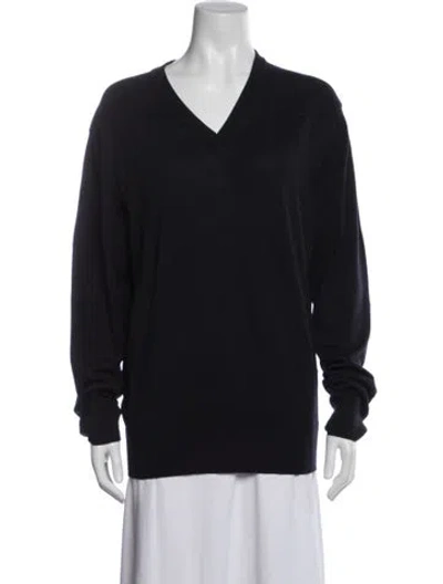 Pre-owned Tom Ford Cashmere V-neck Sweater In Blue
