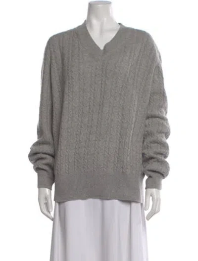 Pre-owned Tom Ford Cashmere V-neck Sweater In Gray