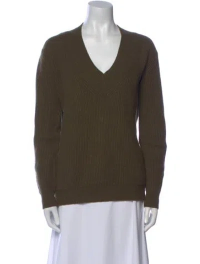 Pre-owned Tom Ford Cashmere V-neck Sweater In Green