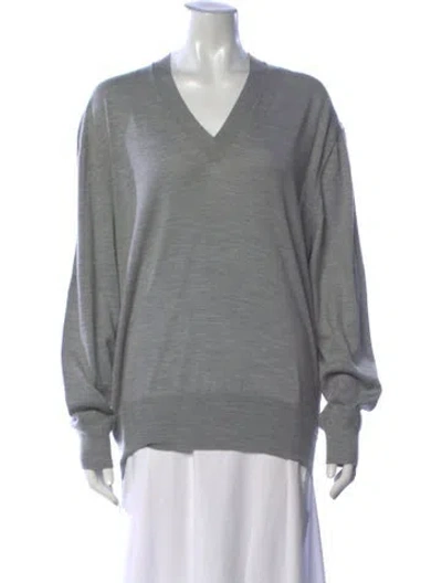 Pre-owned Tom Ford Cashmere V-neck Sweater In Grey