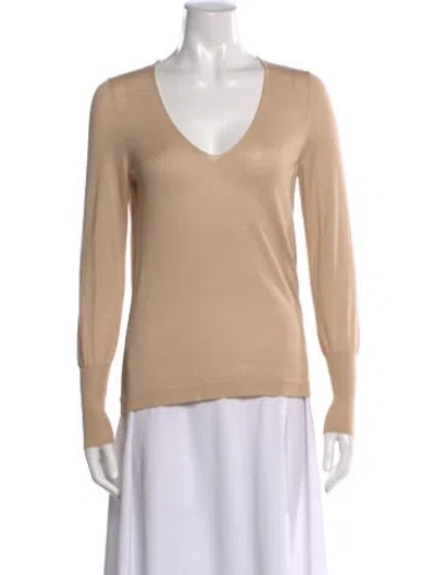 Pre-owned Tom Ford Cashmere V-neck Sweater In Neutral
