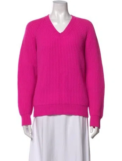 Pre-owned Tom Ford Cashmere V-neck Sweater In Pink