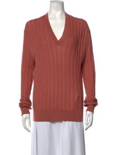 Pre-owned Tom Ford Cashmere V-neck Sweater In Pink
