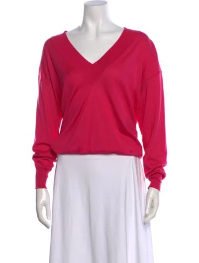 Pre-owned Tom Ford Cashmere V-neck Sweater In Pink