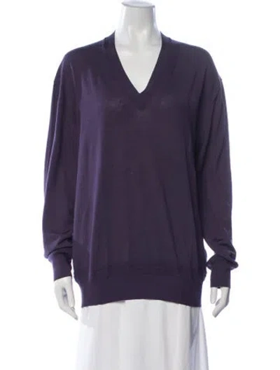 Pre-owned Tom Ford Cashmere V-neck Sweater In Purple