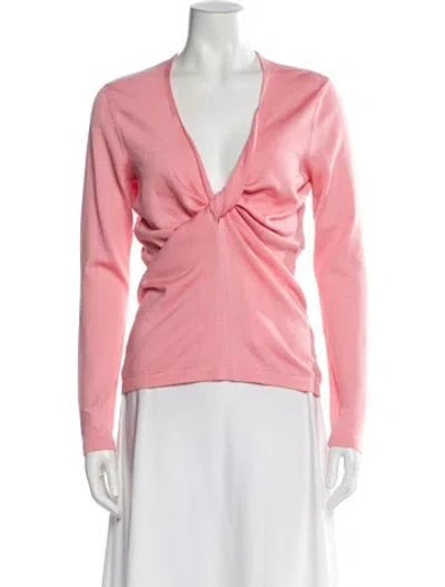 Pre-owned Tom Ford Cashmere V-neck Sweater W/ Tags In Pink