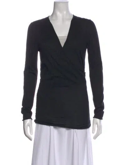 Pre-owned Tom Ford Cashmere V-neck Top In Black