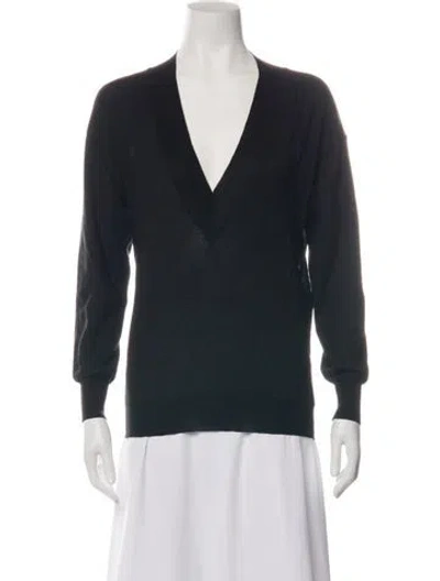 Pre-owned Tom Ford Cashmere V-neck Top In Black