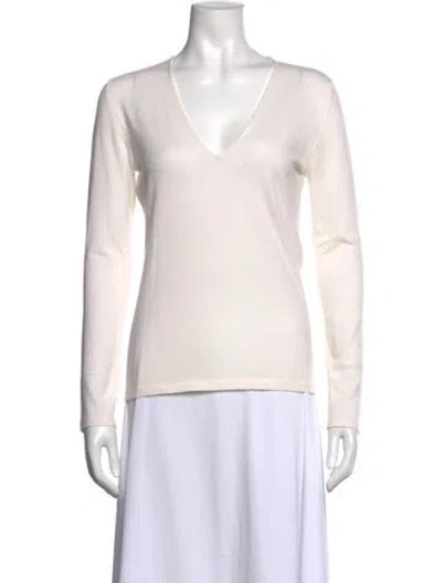 Pre-owned Tom Ford Cashmere V-neck Top In Neutral