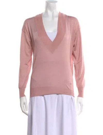 Pre-owned Tom Ford Cashmere V-neck Top In Pink
