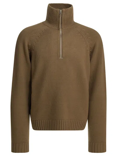 TOM FORD TOM FORD CASHMERE WOOL BLEND HALF ZIP SWEATER