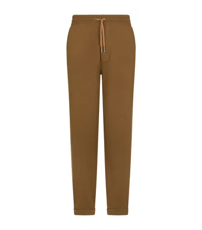 Tom Ford Cashmere-wool Drawstring Sweatpants In Brown
