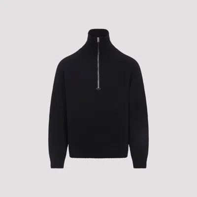 Tom Ford Cashmere Wool Half Zip Cardigan For Men In Blue